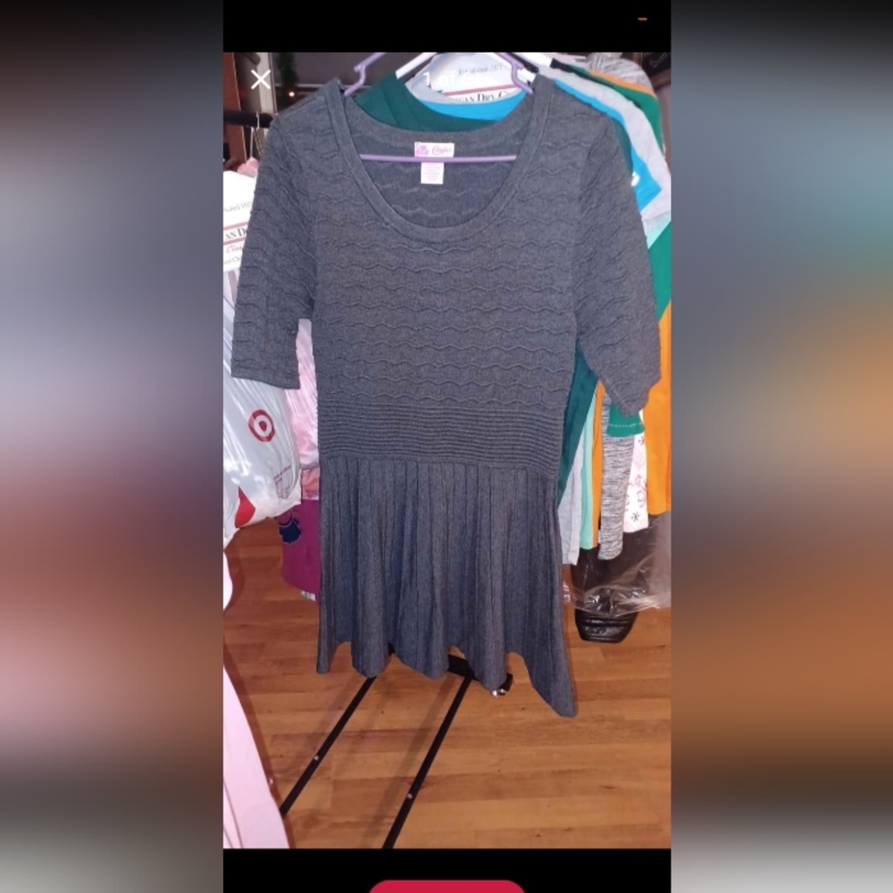 Gray Textured Dress